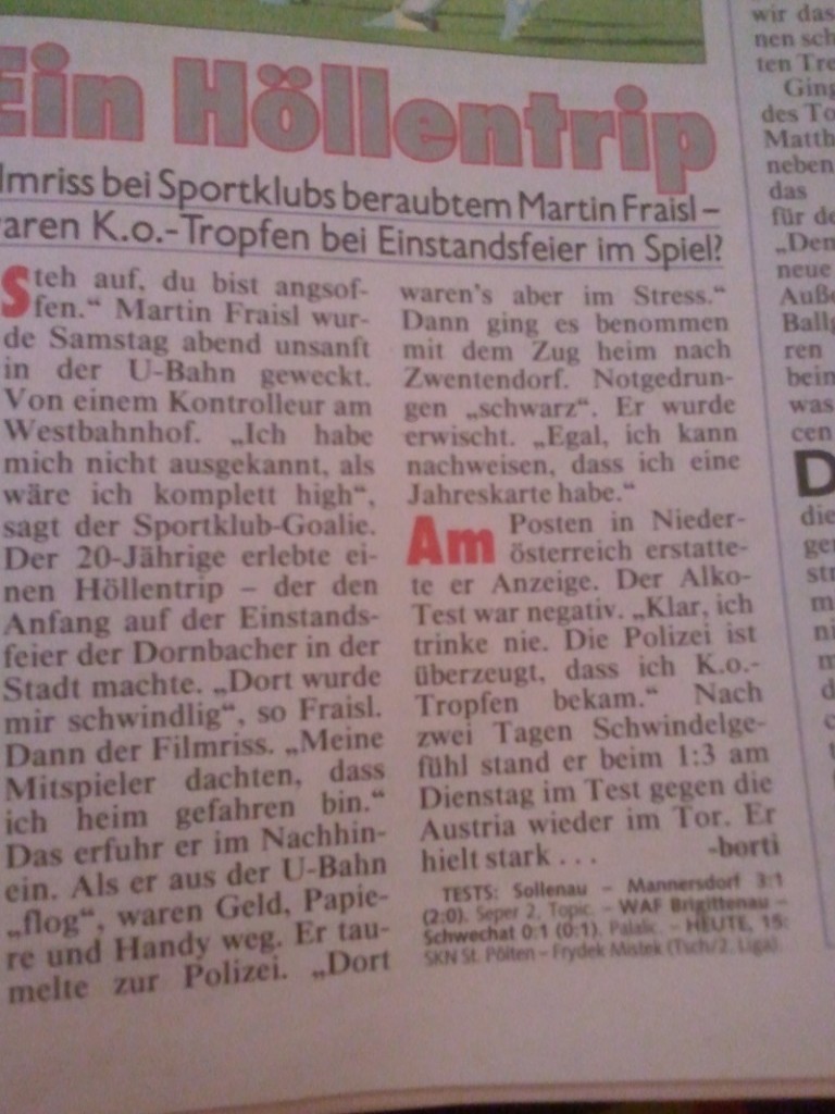 Bericht aus der Krone vom 13.2.2014