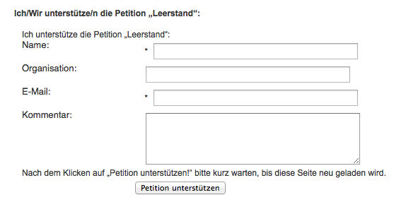 Petition Leerstand - IG Kultur Wien